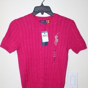 Ralph Lauren Pink Cable Knit Sweater